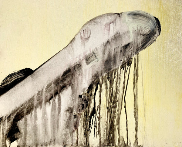 FLY 1 24inx19,6in  a painting on canvas by the french contemporary painter James Arax made in 2003.