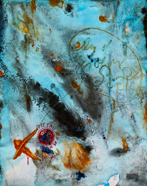 P55 XS10-THE GIRL WITH THE GLITTER TOP Size 6,7inx8,3in a painting on paper by the french contemporary painter James ARAX made in 2011. This painting is made during the presence painting session.