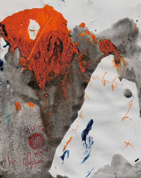 P55 XS4-THE GIRL WITH THE GLITTER TOP Size 6,7inx8,3in a painting on paper by the french contemporary painter James ARAX made in 2011. This painting is made during the presence painting session.