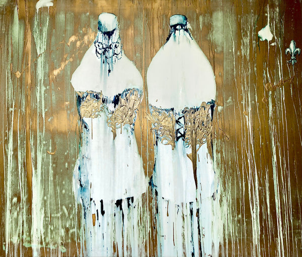 LE COLLIER DE MARIE ANTOINETTE  57,87inx44,88 a painting on canvas by the french contemporary painter James ARAX made in 2009