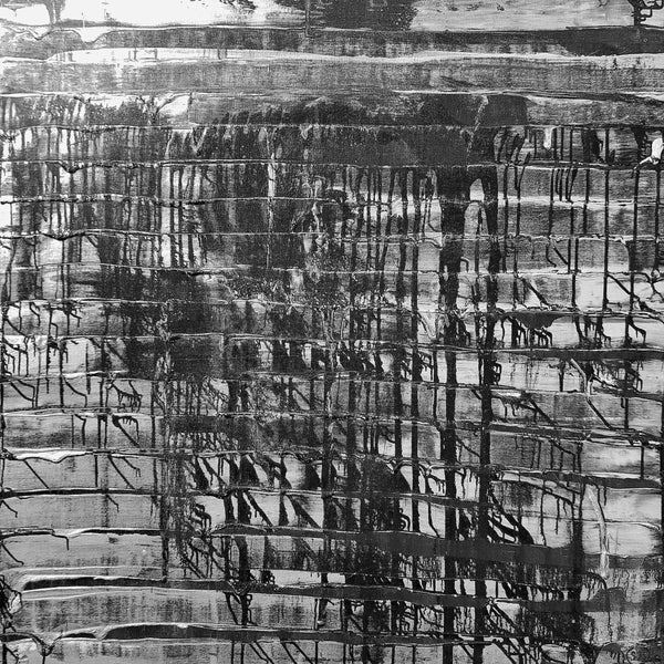 BLACK STORM 2 39,37inx39,37in a painting on canvas by the contemporary painter James Arax made in 2005