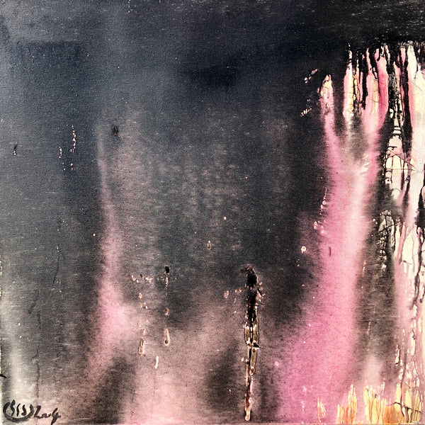 PINK STORM 2 Size 23,62inx23,62in by the french painter James Arax made in 2004. 