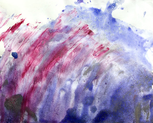 PP45 XS11-THE GIRL WITH THE COLORED DRESS Size 8,3inx6,7in a painting on paper by the french contemporary painter James ARAX made in 2011. This painting is made during the presence painting session.