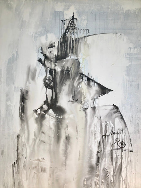 DREAM OF SAMOURAÏ 35inx45,66in a painting on canvas by the french contemporary painter James Arax made in 2005.