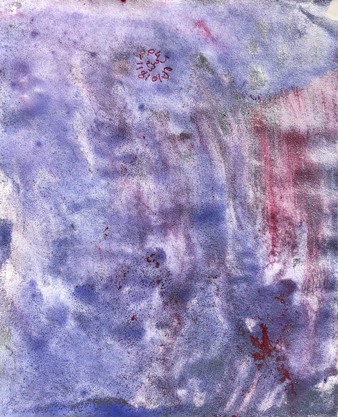 PP45 XS3-THE GIRL WITH THE COLORED DRESS Size 6,7inx8,3in a painting on paper by the french contemporary painter James ARAX made in 2011. This painting is made during the presence painting session.