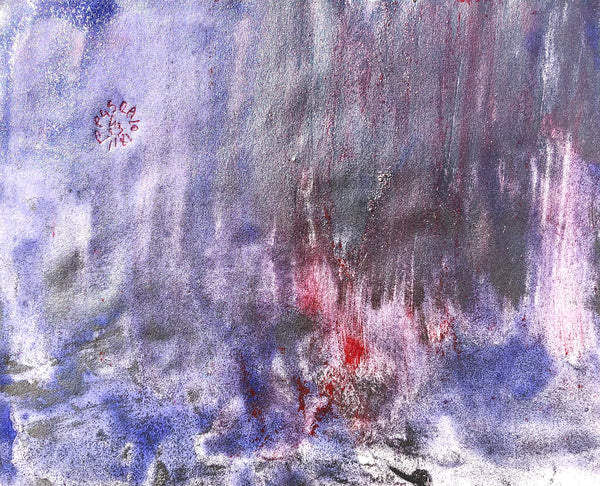 PP45 XS4-THE GIRL WITH THE COLORED DRESS Size 8,3inx6,7in a painting on paper by the french contemporary painter James ARAX made in 2011. This painting is made during the presence painting session.