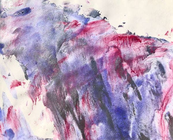 P45 XS12-THE GIRL WITH THE COLORED DRESS Size 8,36inx6,7in a painting on paper by the french contemporary painter James ARAX made in 2011. This painting is made during the presence painting session.