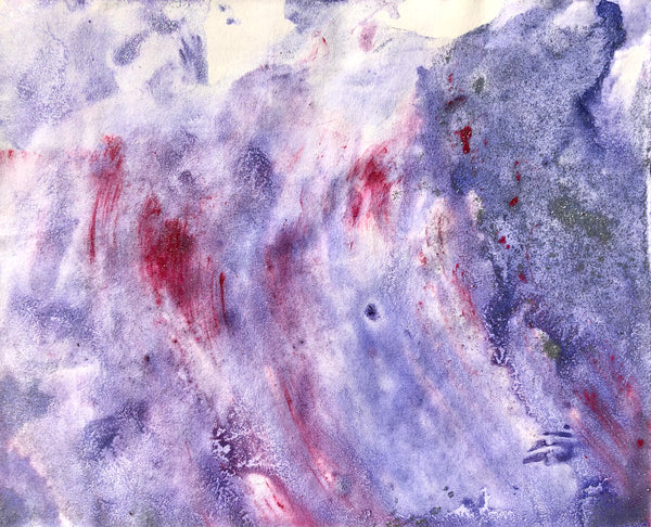 P45 XS13-THE GIRL WITH THE COLORED DRESS Size 8,3inx6,7in a painting on paper by the french contemporary painter James ARAX made in 2011. This painting is made during the presence painting session.