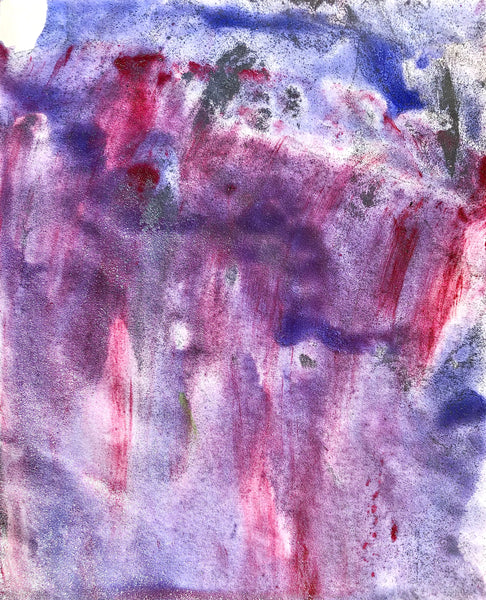 PP45 XS17-THE GIRL WITH THE COLORED DRESS Size 6,7inx8,3in a painting on paper by the french contemporary painter James ARAX made in 2011. This painting is made during the presence painting session.