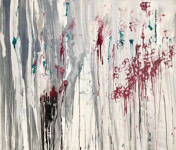 PP49-THE BALLERINA Size 78,70inx66,93in by the french painter James Arax made in 2010. Master painting of the presence painting performance.