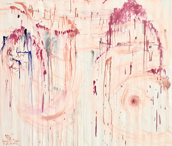 PP46-SWINGING LONDON Size 78,70inx66,93in by the french painter James Arax made in 2010. Master painting of the presence painting performance.