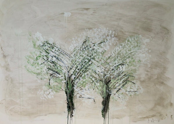 BLOSSOM 1 41,33inx29,52in a painting on paper by the contemporary painter James Arax made in 2015