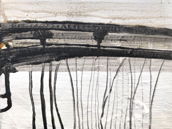 LITTLE STORM 2 Size 9,452inx7,482in a painting on paper mounted on canvas by the french contemporary painter James ARAX made in 2002