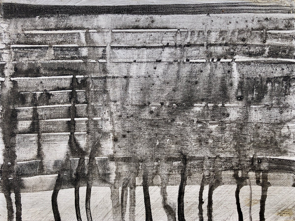 LITTLE STORM 1 Size 9,452inx7,482in a painting on paper mounted on canvas by the french contemporary painter James ARAX made in 2002