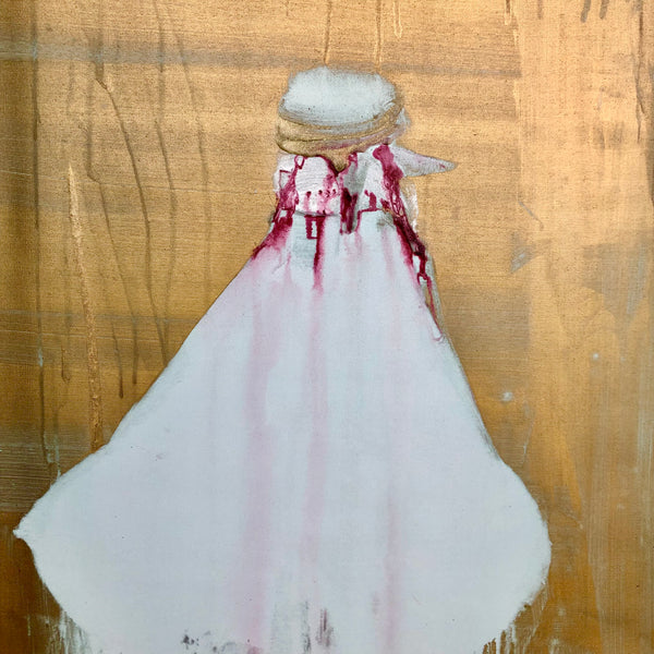 Violet à la base du cou